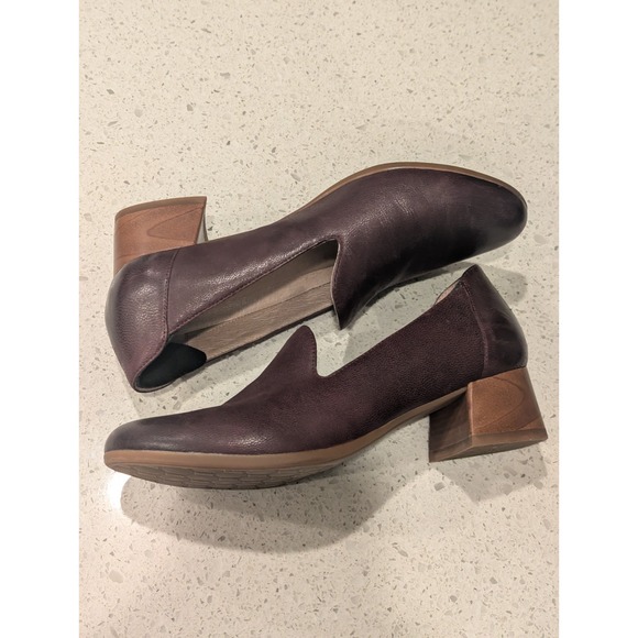 Dansko‎ Womens Preston Wine Leather Block Heels Loafers Slip Ons Size 38 EU 8 US - Picture 8 of 10
